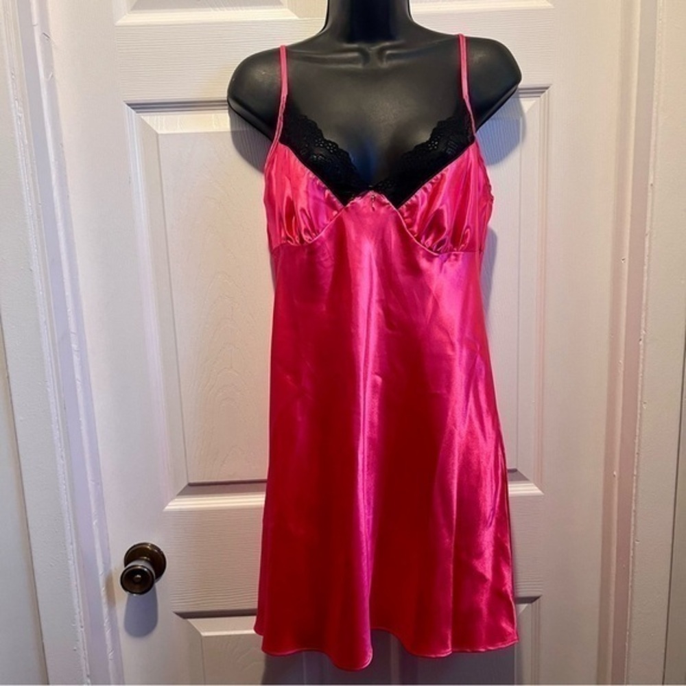 3/30$💥 Lingerie Babydoll Pink lace Women Medium sleepwear adjustable strap sexy